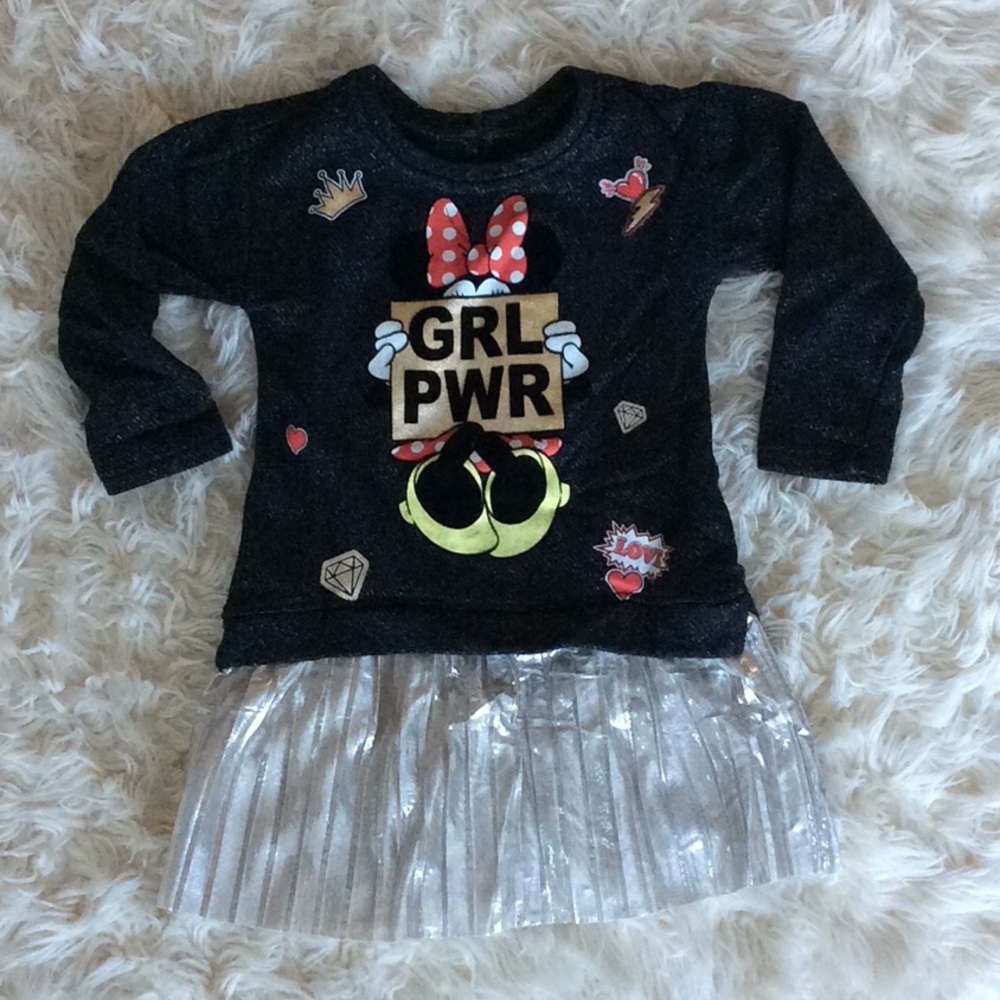 5/$25 Disney Minnie GRL POWER dress 3T
